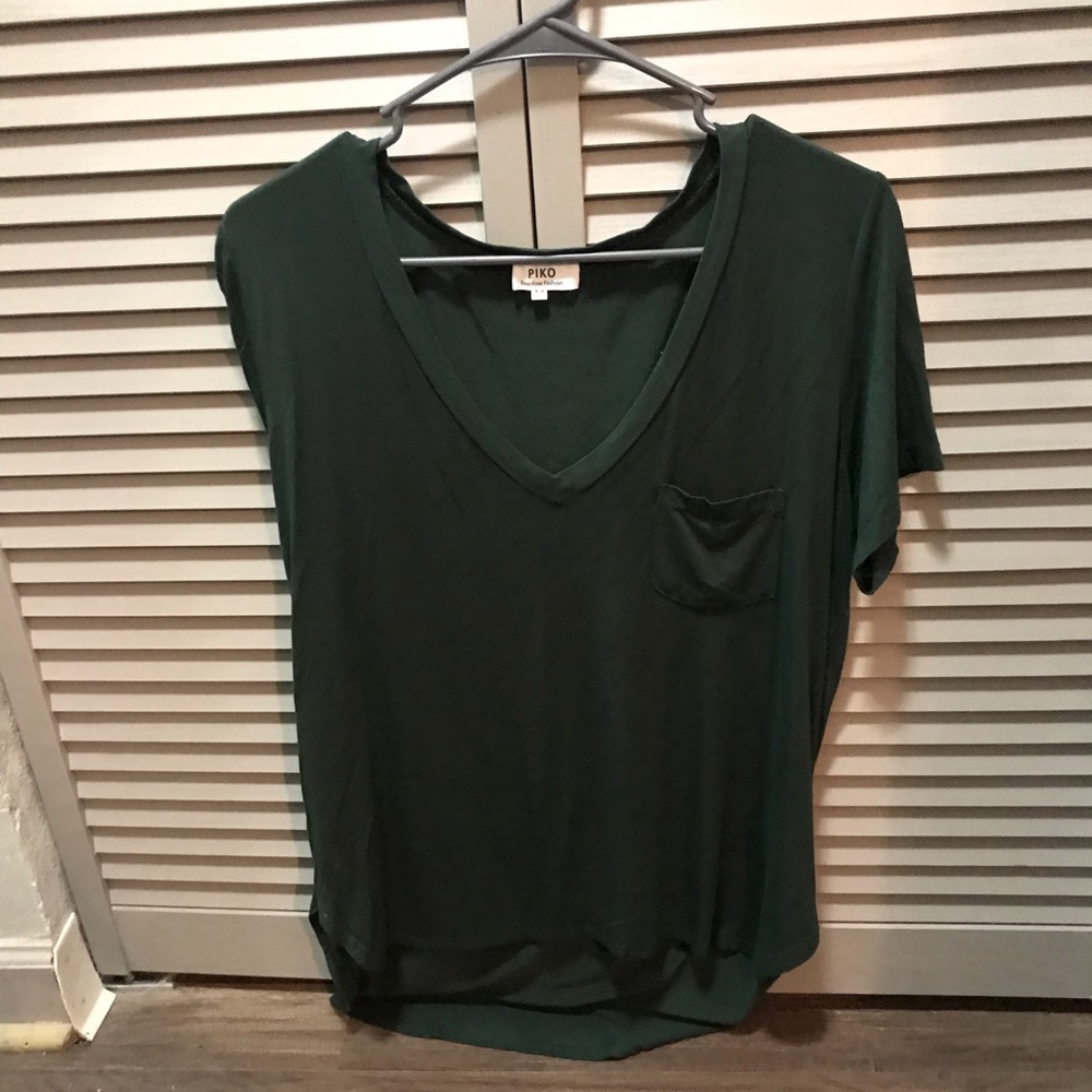 Hunter Green Piko Top